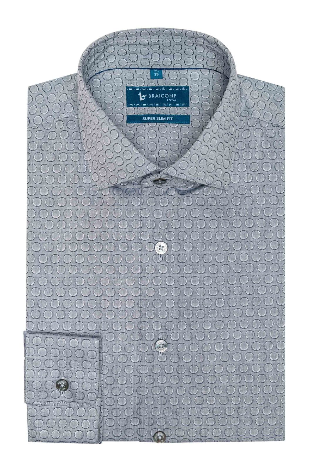 Camasa casual croita cu tipar extracambrat