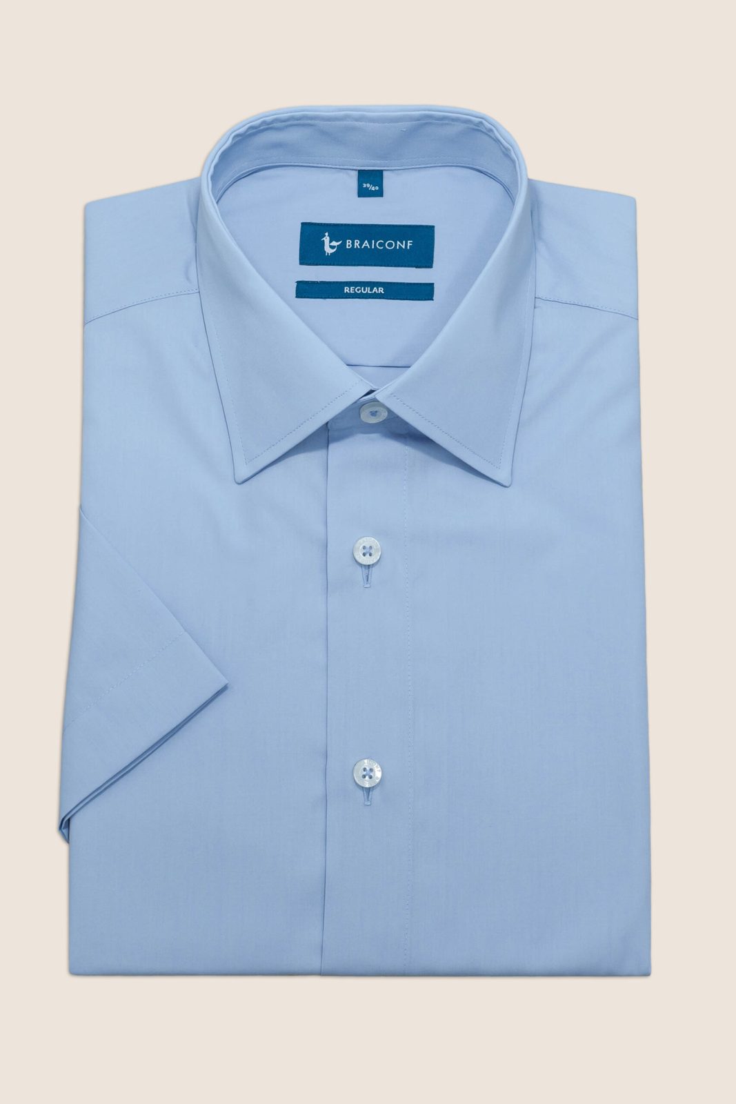 Camasa uni, maneca scurta, clasica, 100% BUMBAC